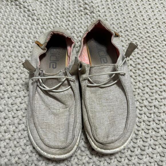 Hey dudes beige canvas slip on - Picture 1 of 7